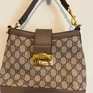 Gucci Tan and Gold Shoulder Bag